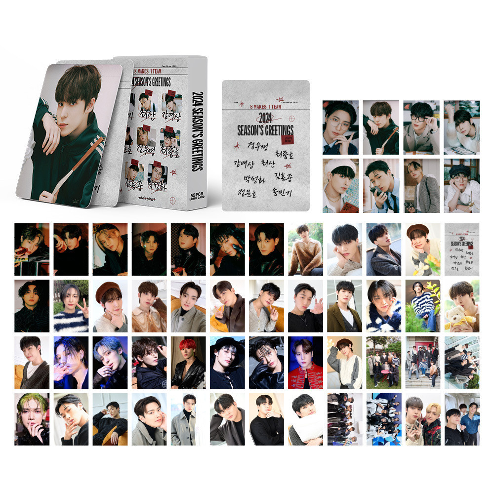 Linxx 55 Chiếc ATEEZ 2024 Album Lomo Card Kpop Photocards Bưu Thiếp Series