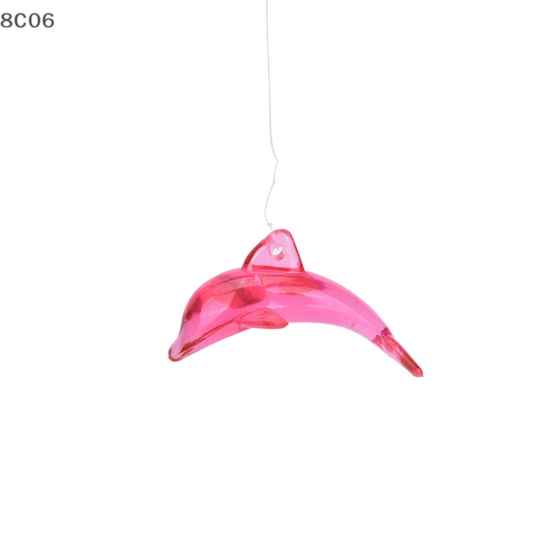 [8c06] Dolphin Creative Crystal 4 ống kim loại Chuông gió Trang trí nội thất [8C]