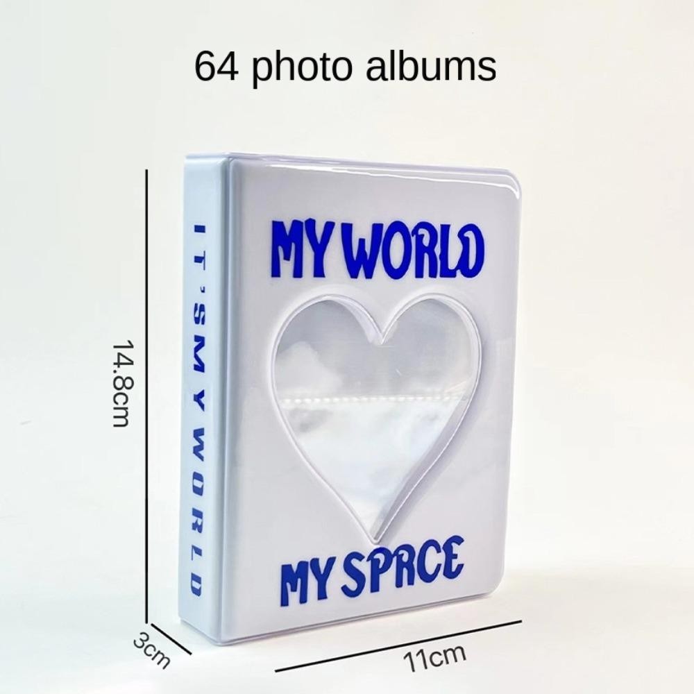 Album Ảnh ORDOBOX, 64 Túi Đựng Photocard Rỗng, Mini Trái Tim Tình Yêu PVC Giá Đỡ Ảnh Nam