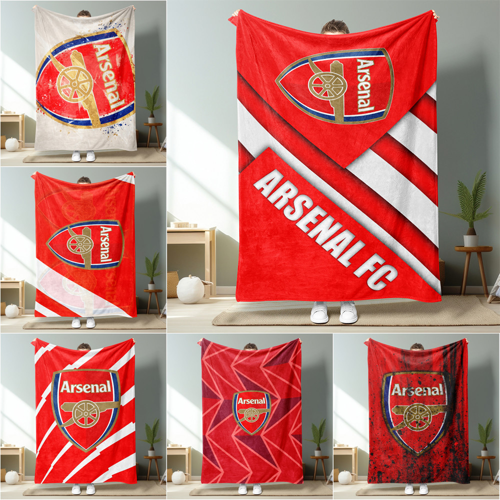 Arsenal F.C. Logo Flannel Chăn Một Mặt In Flannel Chăn Điều Hòa Không Khí Chăn Món Quà Tốt Nhất Cho Người
