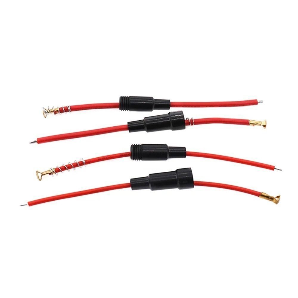 ICUCKO Vỏ giá đỡ cầu chì 5x20mm/6x30mm 250V, kèm cáp 20AWG, loại vít, dùng cho ống cầu chì