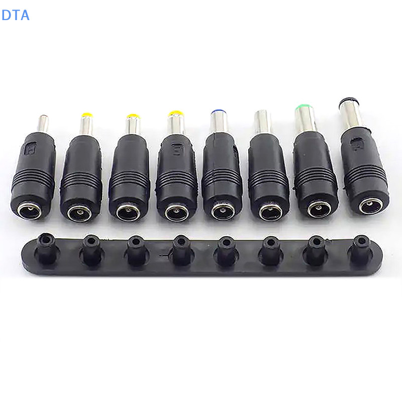 DTA 8 Chiếc Đa Năng Laptop Nguồn Adapter Kết Nối Cắm AC Jack Sạc Kết Nối Bộ Chuyển Đổi Nguồn Cắm PO