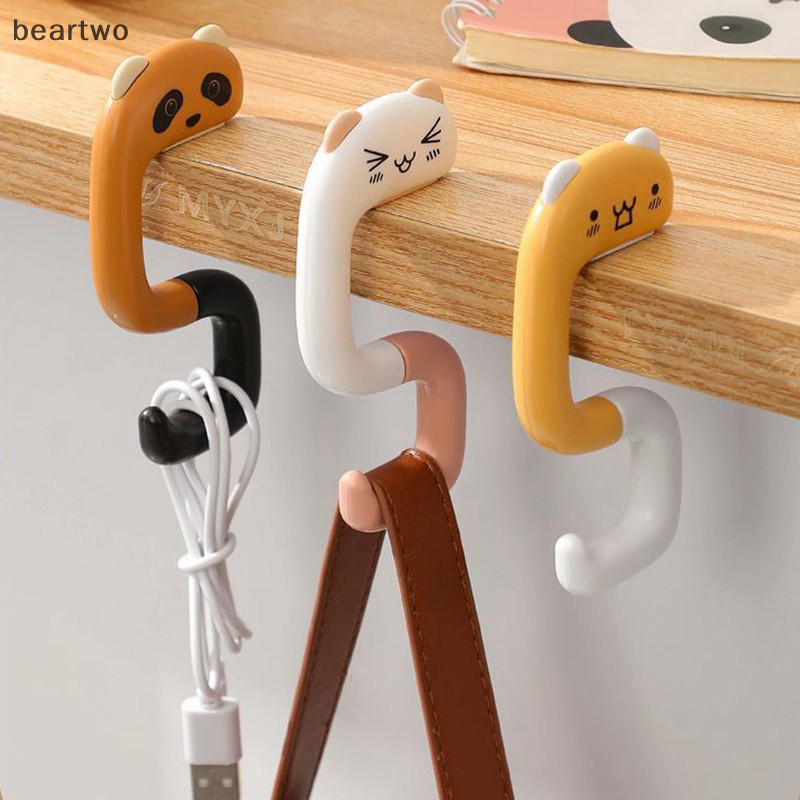 < Beartwo > Du Lịch Túi Nhựa Di Động Dễ Thương Móc Treo Trang Trí Bàn Ví Túi Móc Treo Tường Giá Đỡ Túi Xách Móc Treo Đẹp