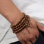 108 Vòng Tay Đính Hạt Phật Bằng Gỗ - Wenge Cầu Nguyện Hạt Gỗ Vòng Tay Tây Tạng - Nam Nữ Lắc Tay Phật Giáo - Trang Sức Gỗ Đàn Hương Phong Cách Trung Hoa