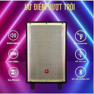 Loa Karaoke JK-K12 LED Loa 2 Đường Tiếng 1 Bass 30Cm - Công Suất Lớn 600W, âm bas hay, míc hát nhẹ, sử dụng 4 – 5 giờ