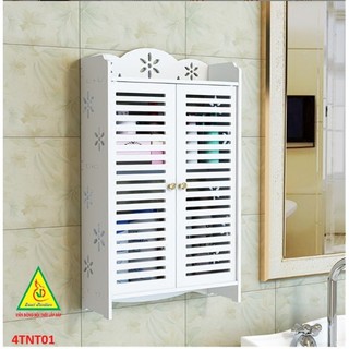 Tủ nhà tắm gỗ nhựa PVC 4TNT01 - VĐ Smart Furrniture NỘI THẤT LẮP RÁP VIENDONGADV