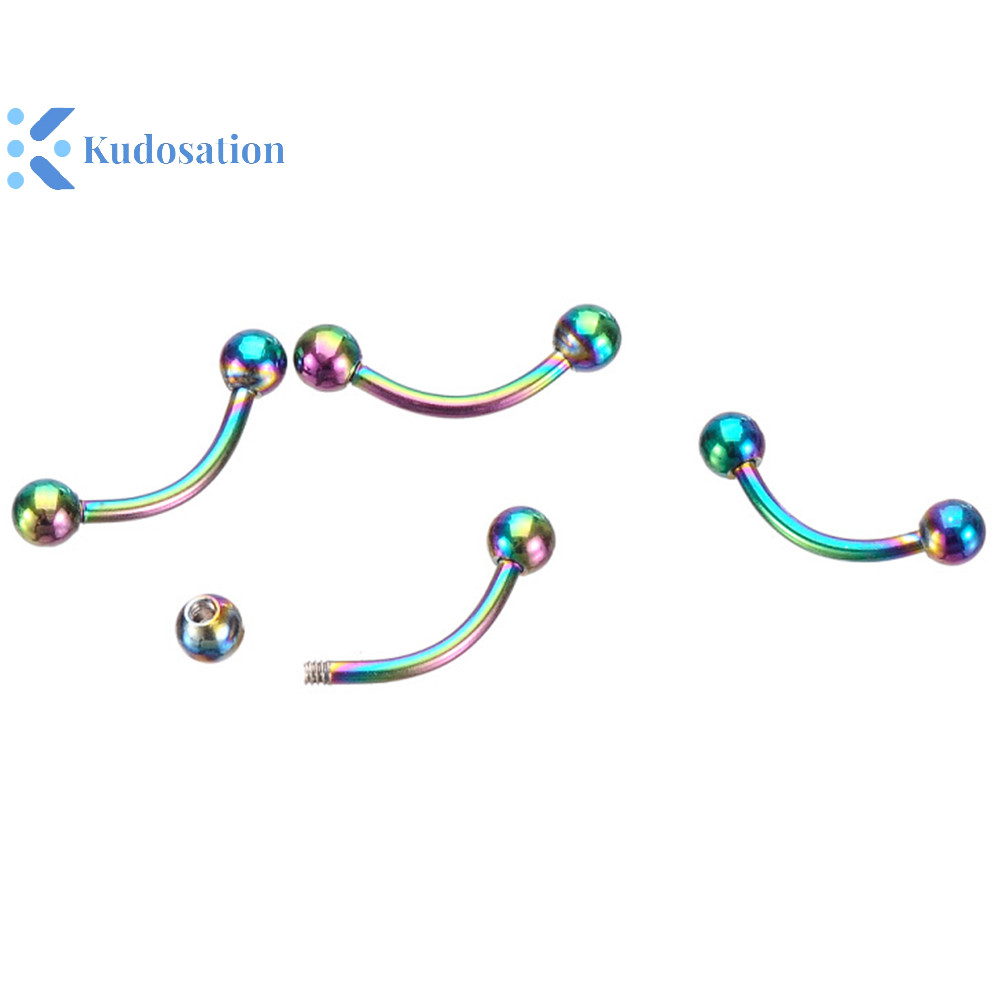 Kudosation Thép không gỉ cong Barbell Vòng lông mày Trang sức cơ thể lông mày