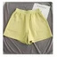 Quần short thể thao vải cotton mỏng lưng cao ống rộng màu trơn thời trang mùa hè phong cách Hàn Quốc cho nữ