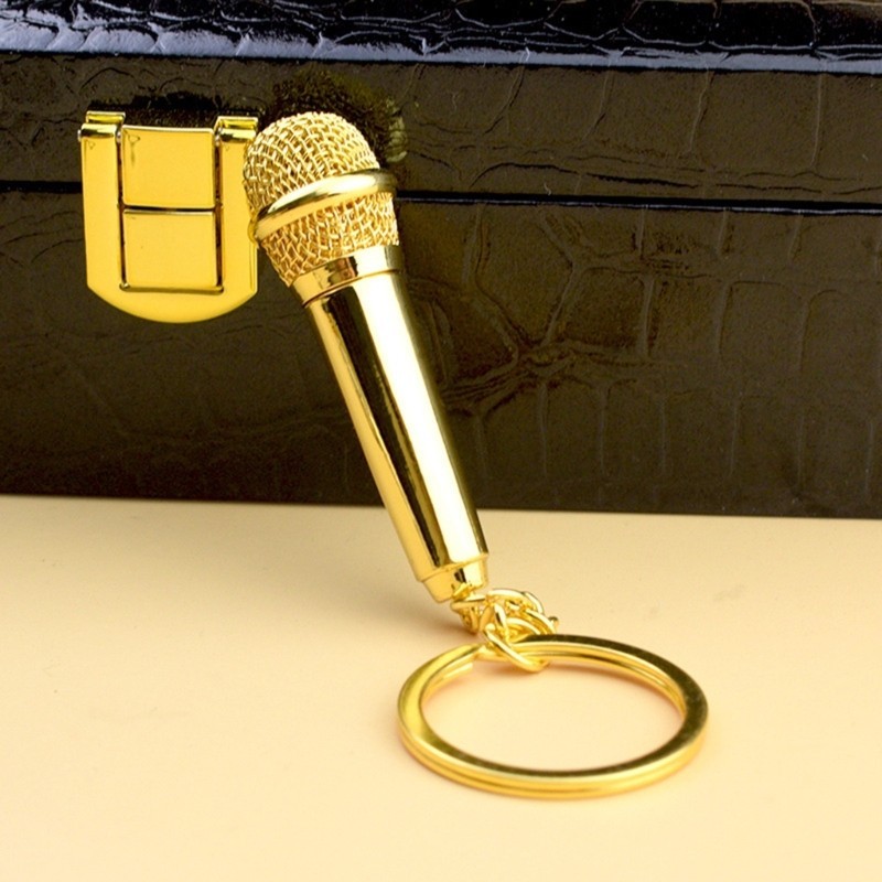 Wellb Thu Nhỏ Micro Móc Khóa Mô Phỏng Mic Hình Móc Khóa Người Yêu Âm Nhạc s
