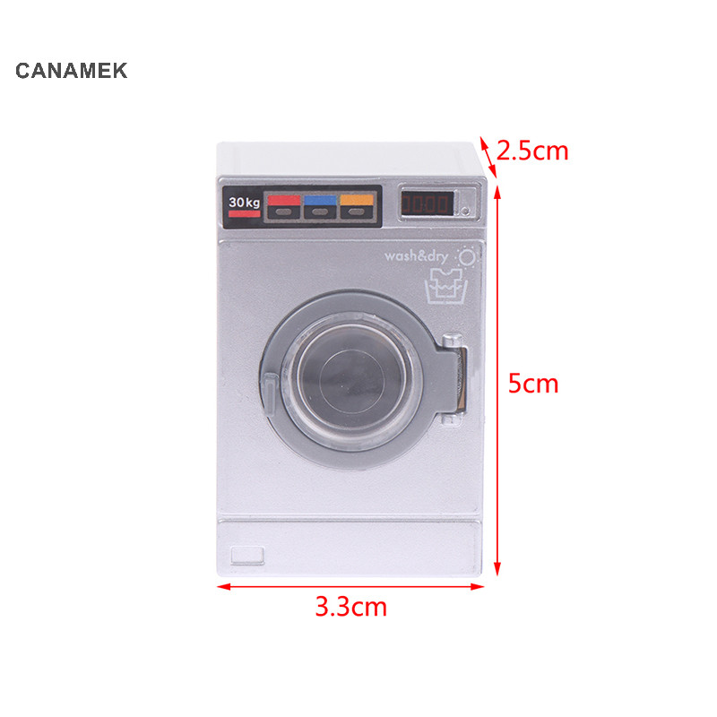Canamek 1: 12 Nhà Búp Bê Thu Nhỏ Máy Giặt Thiết Bị Gia Dụng Giặt Mô Hình Trang Trí Đồ Chơi CSF