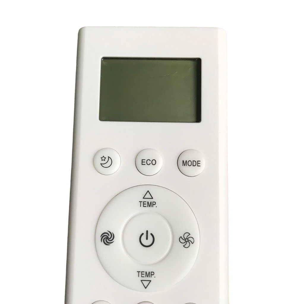 tay điều khiển remote từ xa điều hòa casper RCH-RUY-1 mẫu ngắn màu trắng-kèm pin-tay đầu bấm điều hòa casper RCH-RUY-1