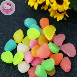 Moonlights 100 Cái / túi Màu Hỗn Hợp Đá Dạ Quang Ngoài Trời Phát Sáng Trong Bóng Tối Vườn Sỏi Trang Trí Cá Đá Sỏi Trang Trí Bể Cá EN