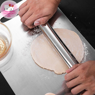 Moonlights Thép không gỉ Cán Pin Dụng Cụ Nhà Bếp Bột Con Lăn Nướng Pizza Mì Bánh Quy Bánh Bao Làm Dụng Cụ Không Nướng EN