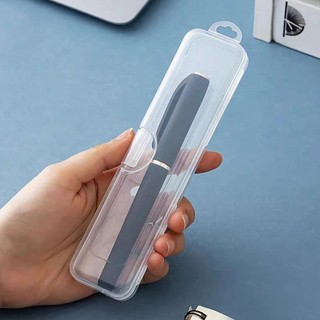 [Vận chuyển nhanh] HABITATCO 1 Hộp lưu trữ cọ trang điểm, có nắp bút chì lông mày Bộ đồ ăn Đũa Hộp nhựa sắp xếp, Dụng cụ làm đẹp di động đa chức năng trong suốt