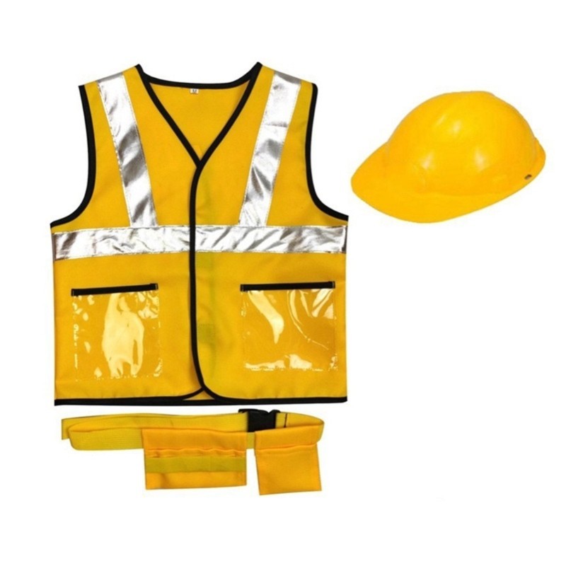 Dasbsug Xây Dựng Công Nhân Trang Phục Kid Builder Trang Phục Nghề Nghiệp Thắt Lưng Áo Nón Trang Phục Quần Áo Cho Halloween Sinh Nhật Par