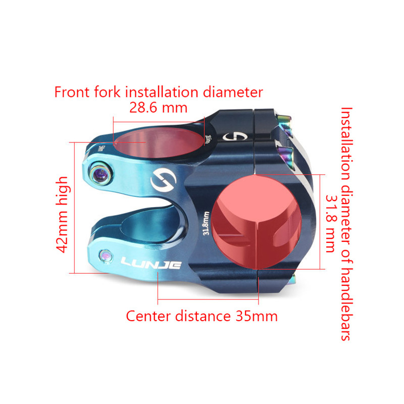 Thân CNC TMOY cho xe đạp, Thân ngắn rỗng siêu nhẹ, Máy nâng leo núi cường độ cao 35mm TCS