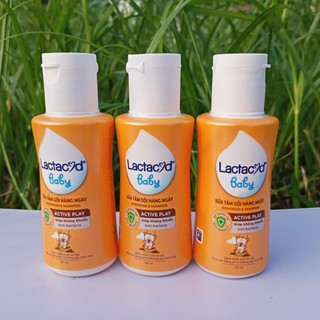 5 Chai Sữa tắm cho bé Lac ta cyd Giảm rôm sảy hăm kẽ dưỡng da cho bé Chai 60ml - Vàng