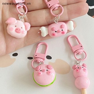 [Mới] Phim hoạt hình mới ba chiều dễ thương lợn hồng móc khóa búp bê heo con dành cho nữ Túi chìa khóa Mặt dây chuyền trang sức Quà tặng học sinh.
