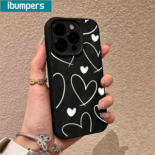 ibumpers Ốp Lưng IPhone Đơn Giản Graffiti Hành Tinh Tình Yêu Họa Tiết Cho IPhone 16 15 14 12 13 11 Pro Max IP 7 8 Plus X XS XR Ốp Điện Thoại Silicon Mềm Chống Sốc