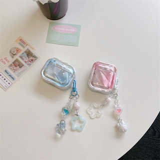 Pink Blue Pentagram cho AirPods 1 / 2 3 Pro Pro2 pro3 Airpod4 Bộ tai nghe Vỏ bảo vệ Bluetooth không dây AirPods Pro i3 i4 pro3 Vỏ bảo vệ tai nghe