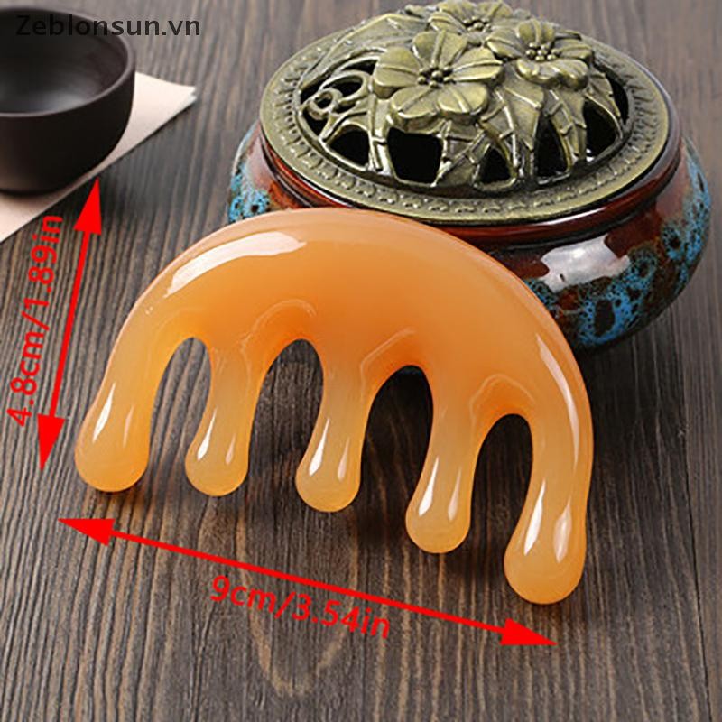 # Hb # 1 Lược Massage Kinh Tuyến Cơ Thể Nhựa Năm Răng Rộng Lược Châm Cứu Giúp Lưu Thông Máu Chống Tĩnh Điện Tóc Mịn.