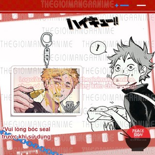 (KÍ TÊN) Móc khóa HAIKYUU!! Vua bóng chuyền in hình anime chibi mica trong acrylic quà tặng xinh xắn