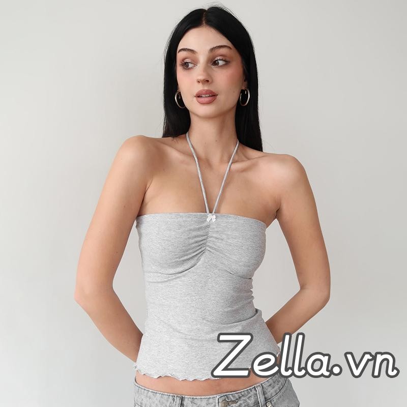 Áo Vest cổ dây mùa hè dành cho nữ không tay lệch vai màu trơn Slim Tank Tops