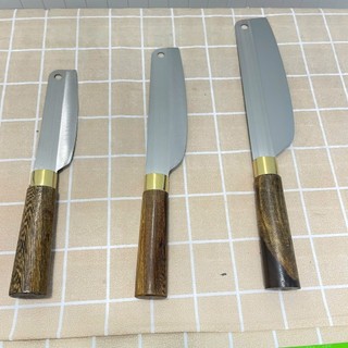 Bộ 3 dao thép trắng Nhật không gỉ sét vệ sinh, sắc bén, tiện lợi vân gỗ sang trọng Đa Sỹ - Phương Trang