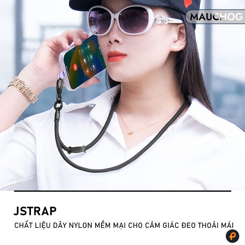 Dây Đeo Cổ Chất Liệu Nylon Mềm Mại Kèm Tag Treo Độ Dài 60cm Cho Điện Thoại iPhone Samsung Xiaomi LG