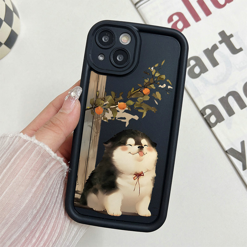 Ốp Lưng Cho Samsung Galaxy S25 S24 S23 S22 S21 S20 Plus Ultra FE M55 M54 M51 A56 A55 A54 A53 A52 A51 A50 A73 A72 A71 Thiết Kế Mắt Thiên Thần Chống Rơi Họa Tiết Trái Cây Và Chó Nụ Cười Dễ Thương