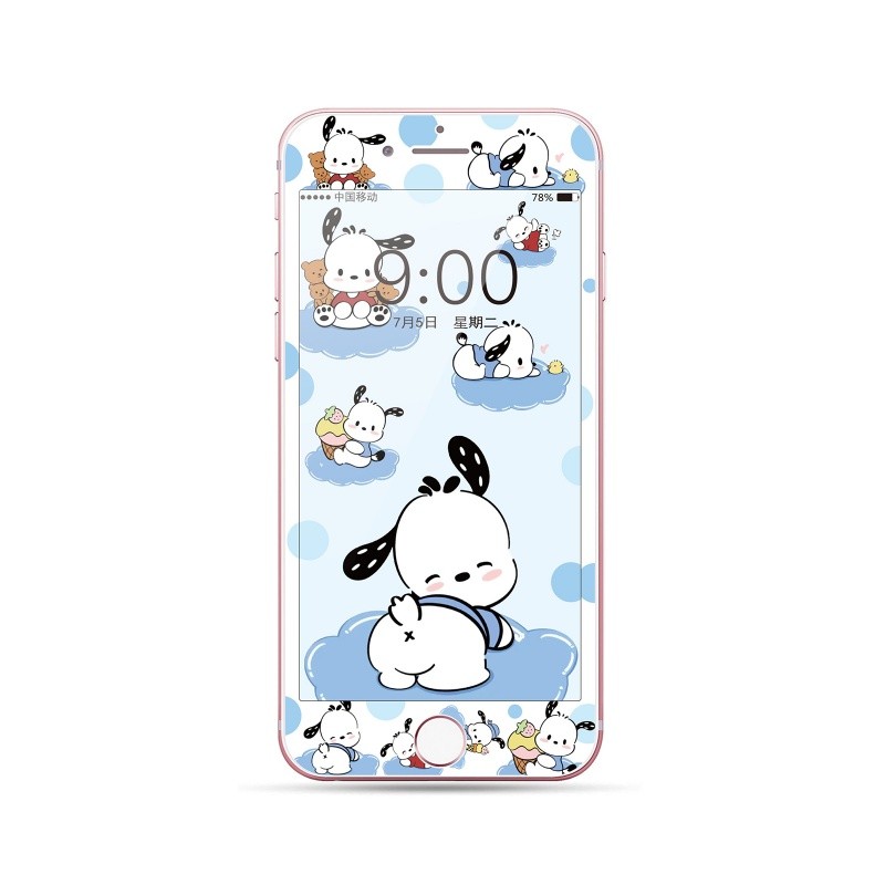 Kính cường lực 3D Phim hoạt hình Kính cường lực bảo vệ toàn diện 4,7 5,5 inch cho iphone 4 4s 5 5s se 6 6s 7 8 plus se2 se3