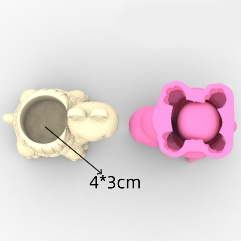 Chậu Hoa Silicon Khuôn 3D Hình Rùa - Trang Trí Nhà Cửa Mọng nước