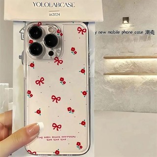 Vỏ Hoa Tulip Nơ Dễ Thương Cho Huawei Honor X7B X8B X9B 20 Nova 5T 3i 7i 6 7 SE P40 Lite Y9 2019 Ốp Điện Thoại TPU Silicon Mềm INS