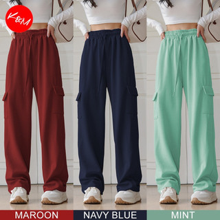 Quần Kaki Ống Rộng Túi Hộp lưng cao ôm eo, quần dài túi hộp ống suông Kaki Túi Hộp Cạp Cao Nam Nữ Unisex
