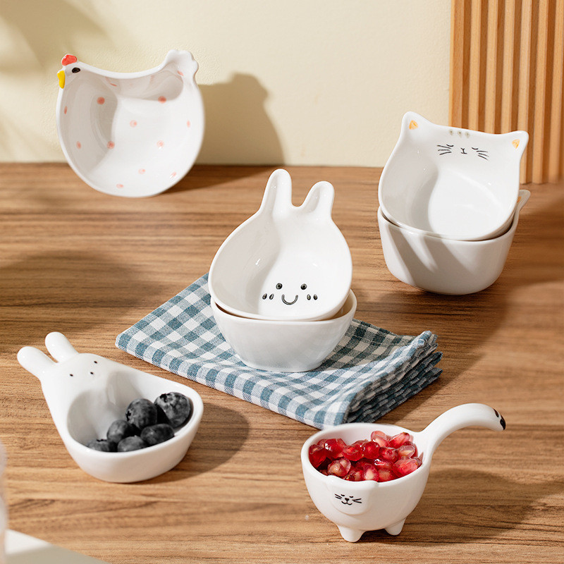 Đĩa Sứ Hình Con Vật Cute – Đĩa Đựng Gia Vị, Nước Chấm & Nước Sốt Hoạt Hình Dễ Thương