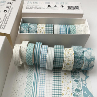 Enwei 10 Cuộn [Dòng sưu tập bộ hộp cổ điển] Tạp chí đơn giản Băng che mặt Washi Washi Băng Scrapbooking Chất liệu sổ lưu niệm Bộ sổ lưu niệm