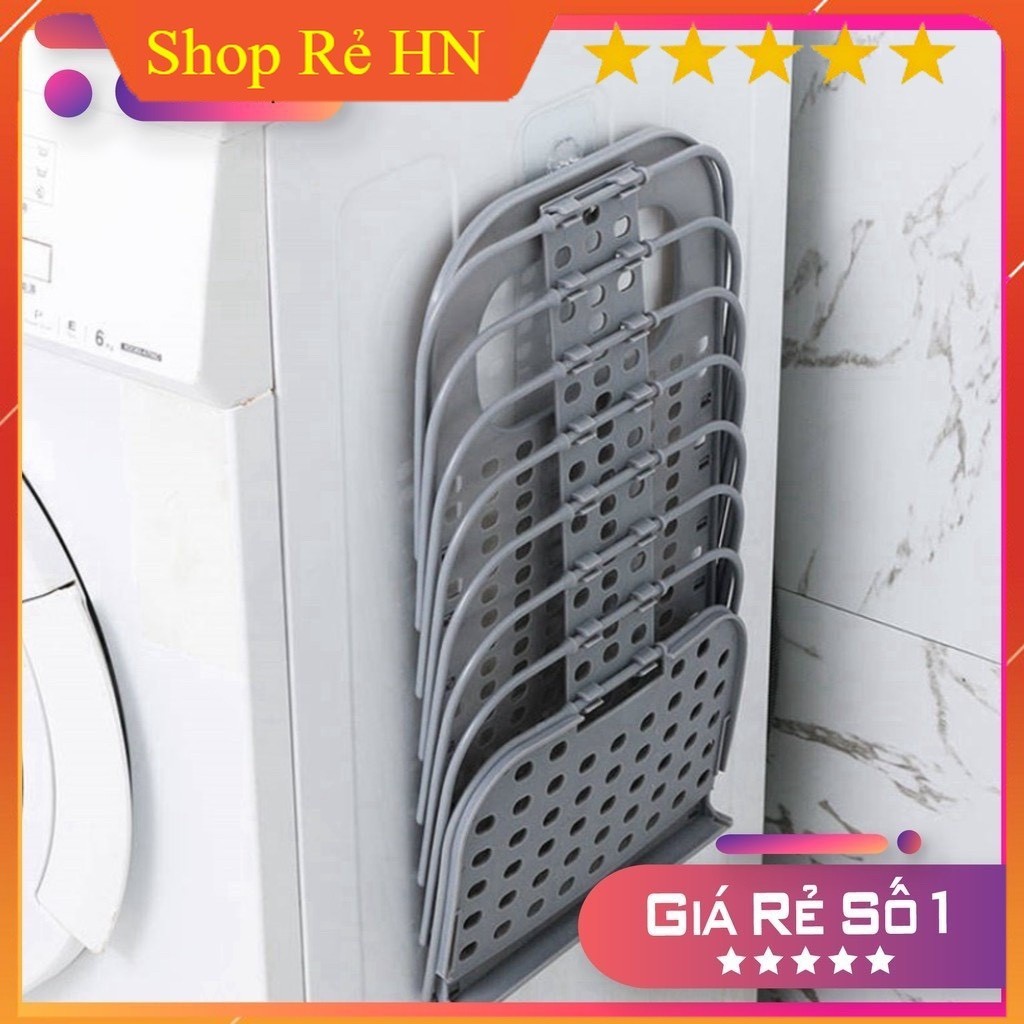 Giỏ nhựa đựng quần áo và đồ dùng sinh hoạt treo tường có thể gấp gọn