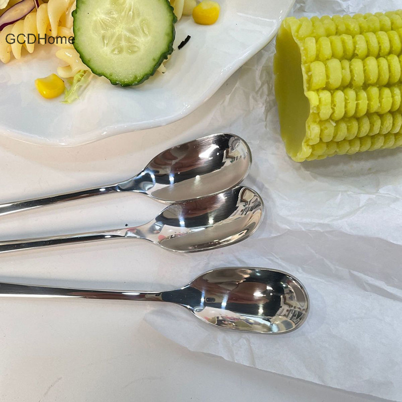 Gcdhome Thìa Inox Tay Cầm Dài Thìa Khuấy Hộ Gia Đình Thìa Gia Vị Trà Sữa Thìa Cà Phê Desseert Dụng Cụ Nhà Hàng Cung Cấp HOT