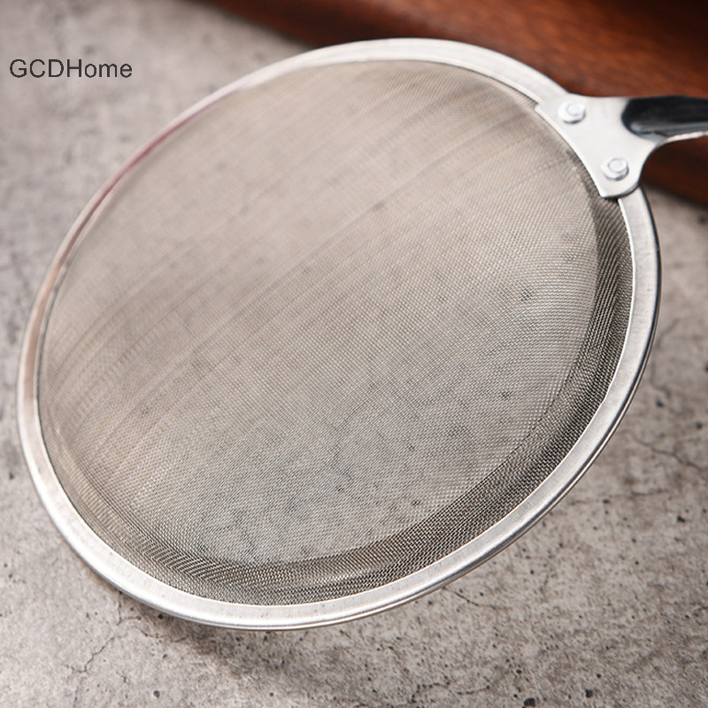 Gcdhome Tay Cầm Dài Thép Không Gỉ Dầu Rây Rây Thìa Lưới Mịn Rây Lọc Dụng Cụ Nhà Bếp HOT