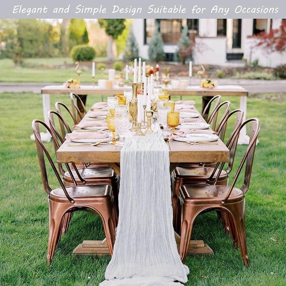 Khăn trải bàn Gạc JSJING, 90x180 / 300cm Boho Table Runners, Dài cổ điển bán trong suốt nhiều màu khăn phô mai đặt bàn tiệc cưới đi biển