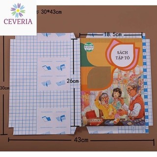 COMBO 10 Tờ DECAL Bọc Sách Vở đủ cỡ vở, sách giáo khoa, sách bài tập và tiếng anh