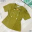 Áo kiểu peplum cổ vuông đính cúc BEMINE A439