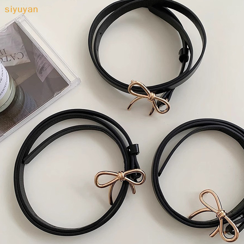 Siyuyan Thời Trang Ngọt Nơ Khóa Nữ Da Mỏng Thắt Lưng Nữ Thiết Kế Dây Thắt Lưng VN