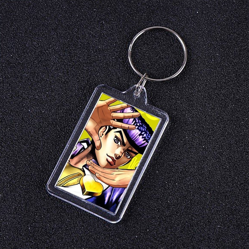 ( VUÔNG ) Móc khóa mica IN HÌNH JoJo's Bizarre Adventure Cuộc Phiêu Lưu Bí Ẩn anime chibi xinh xắn dễ thương