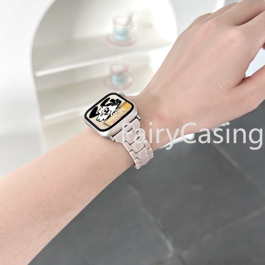 Mới Màu Kẹo Nhựa S11 Dây Đeo AW Watch 49mm 41mm 45 44 40 42 38 mm Cô Gái Dây Đeo Đồng Hồ Cho iWatch 9 8 7 6 5 4 3 2 Ban Nhạc Phụ Kiện