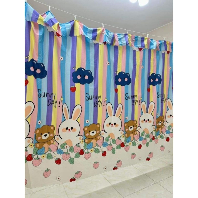 Rido rèm cửa che nắng ngăn phòng ngủ trang trí có móc treo tặng kèm dây treo rèm cao cấp hàng loại 1