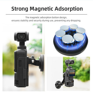 Dành Cho DJI OSMO POCKET 3 Giá Đỡ Từ Cố Định Đế Lưng Kẹp adapter Khung Phụ Kiện camera
