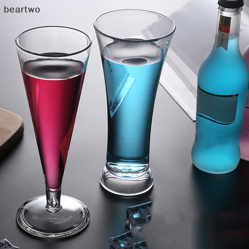 < Beartwo > Cốc Cocktail Acrylic Nhà Tiệc Cưới Thanh Cốc Nước Uống Rượu Đẹp