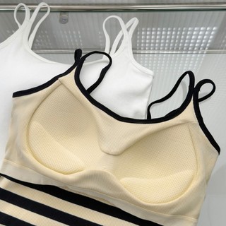 Áo Vest sọc nữ Slim-fit Áo ngực không rách đáy trong vai đôi Beau