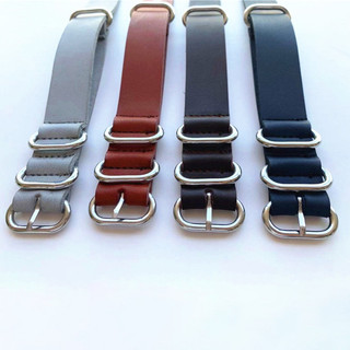 Dây đeo bằng da PU Nato 18mm 20mm 22mm 24mm Zulu Dây đeo đồng hồ da bò nhân tạo cổ điển có khóa bốn vòng